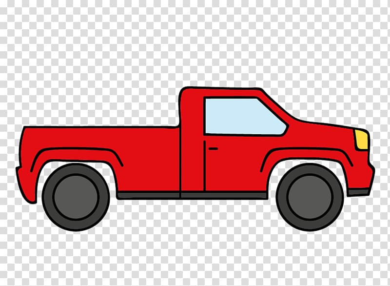 Red Pickup Truck Cartoon