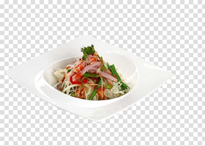 spicy papaya salad smoke pork loin transparent background PNG clipart