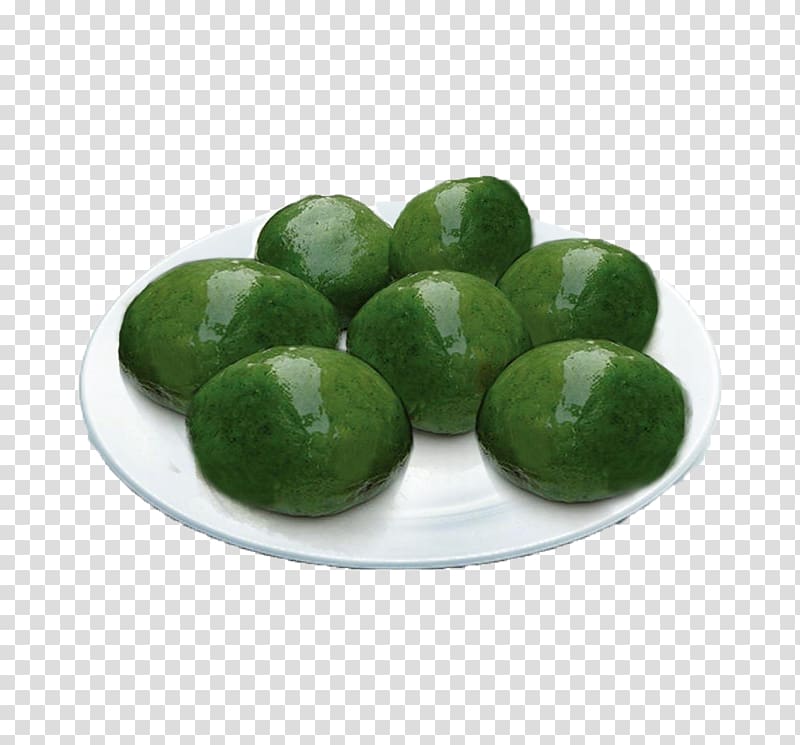 Dango Qingtuan Tangyuan Dumpling, Plate of green dumplings transparent background PNG clipart