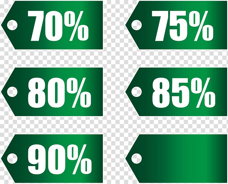 , Green Discount Tags Set Part 3 transparent background PNG clipart