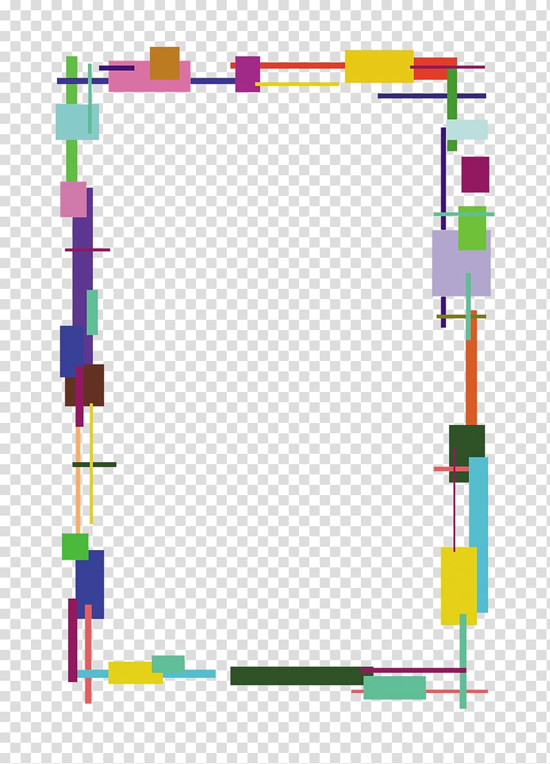 multicolored border template, Computer file, Multicolored Box transparent background PNG clipart