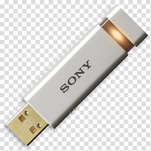 USB flash drive USB 3.0 Sony, White SONY\'s USB transparent background PNG clipart