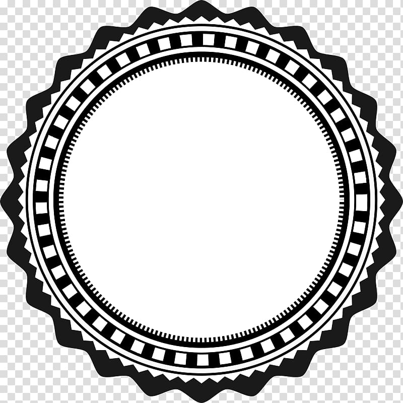round white and black symbol, Badge Police , Blank Badge transparent background PNG clipart