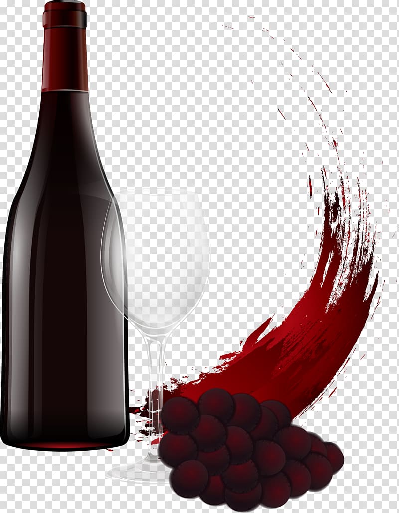 Red Wine Wine glass, wine and ink transparent background PNG clipart