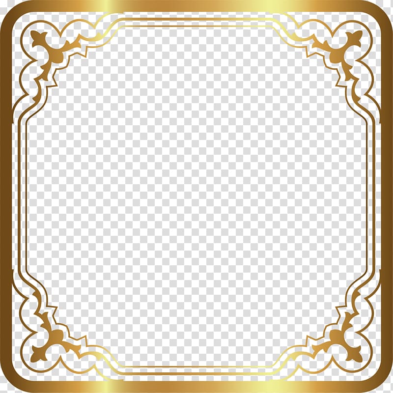 gold border, Luxury gold border transparent background PNG clipart