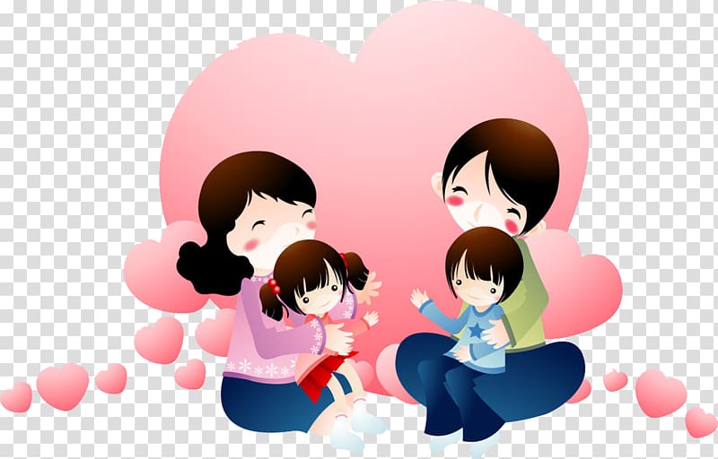 Family Happiness Child, Cartoon happy family transparent background PNG clipart