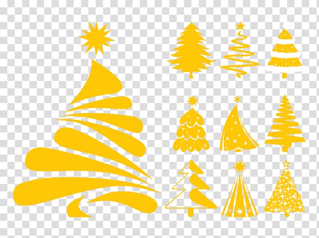 Christmas tree 25 December Christmas ornament Spruce, Golden Christmas tree transparent background PNG clipart