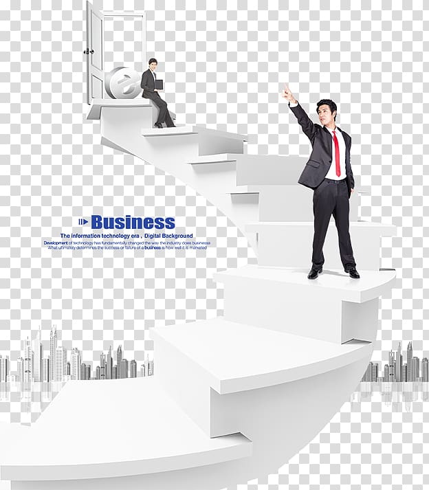 Commerce Business Stairs Information, Man on the stairs transparent background PNG clipart