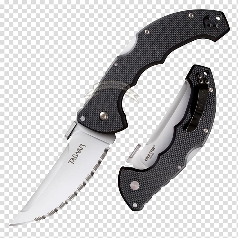 Pocketknife Talwar Cold Steel Serrated blade, knife transparent background PNG clipart