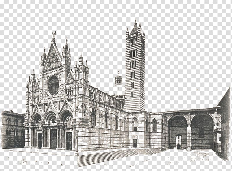 Siena Cathedral Church Medieval architecture Basilica di Santa Maria Maggiore, Cathedral transparent background PNG clipart