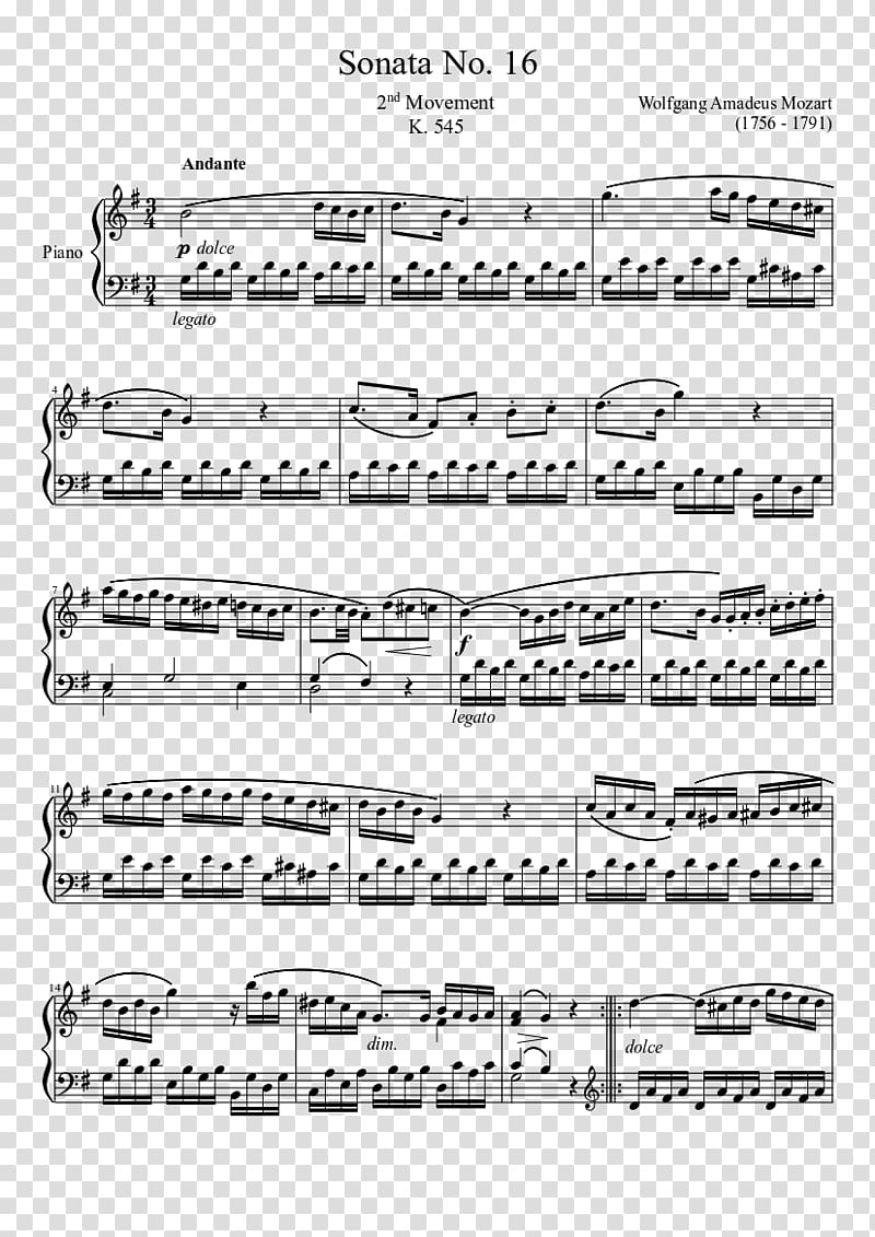 Piano Sonata No. 16 Movement C major, piano transparent background PNG clipart
