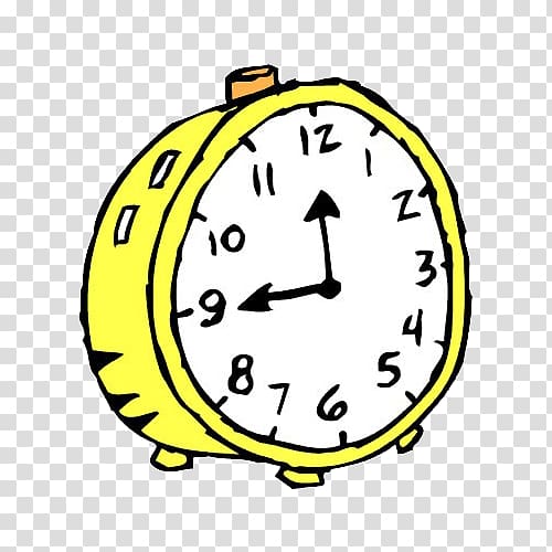 Alarm clock Cartoon , Cartoon simple alarm clock transparent background PNG clipart