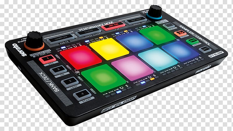 DJ controller MIDI Controllers Disc jockey DJ mix Reloop Neon, Serato transparent background PNG clipart