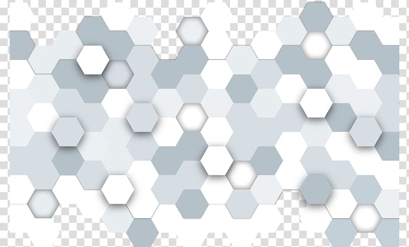 white and gray hexes, Honeycomb Hexagon Euclidean , Silver Technology Cellular Background transparent background PNG clipart