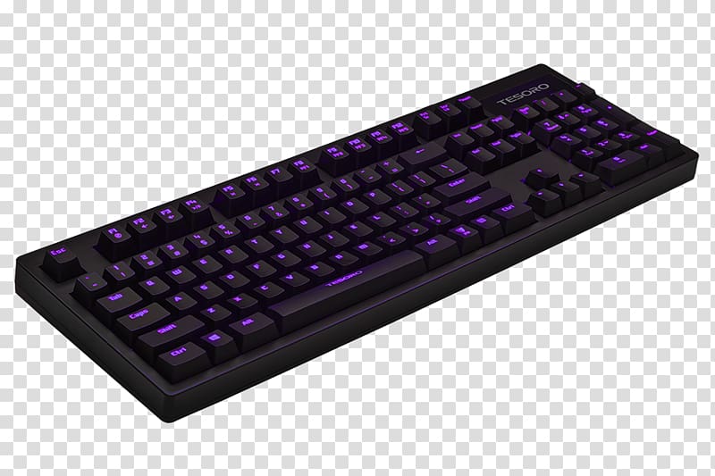 Computer keyboard Tesoro Excalibur G7NL Brown Mechanical Switch Blue Led Backlit TS-G7NL-BL Tesoro Excalibur Spectrum RGB color model TESORO Gaming, others transparent background PNG clipart