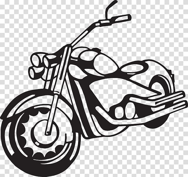 harley davidson motorcycle clipart black and white