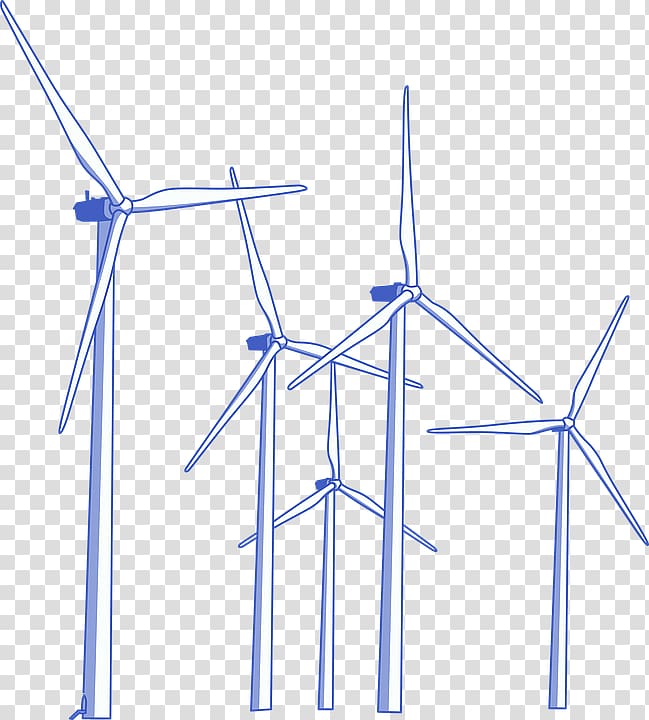 five air turbines illustration, Wind Farm transparent background PNG clipart