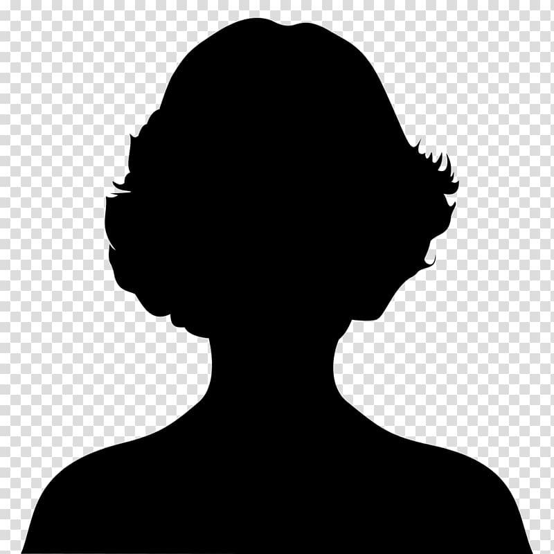 Silhouette Female Portrait , Silhouette transparent background PNG clipart