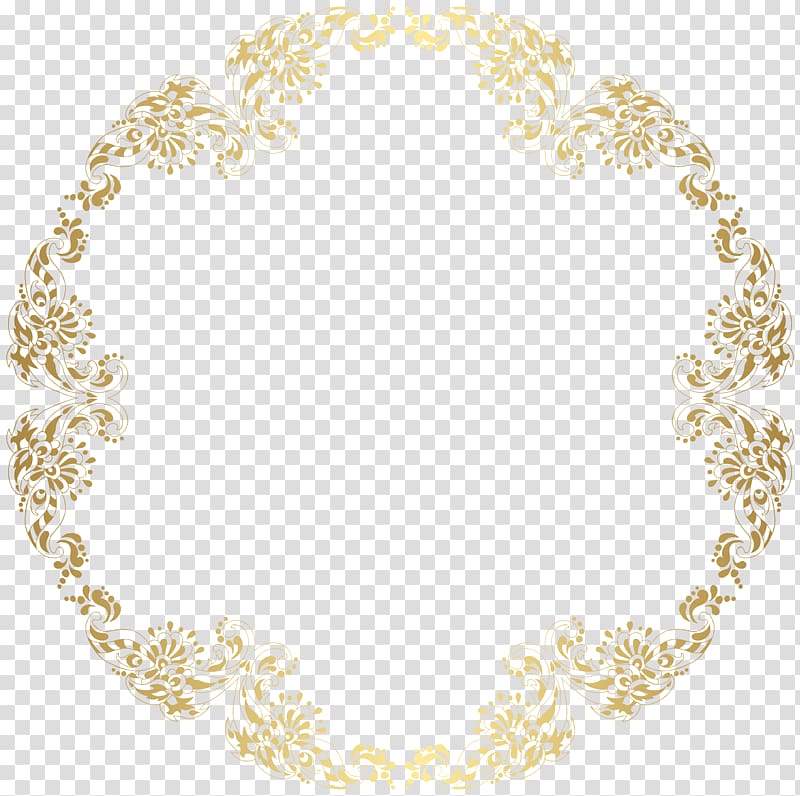 round gold floral frame , Frames Encapsulated PostScript , round frame transparent background PNG clipart