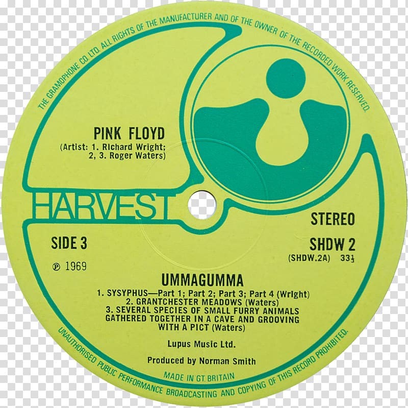 Pink Floyd Atom Heart Mother Quadraphonic sound Harvest Records Stormcock, atlantic records logo transparent background PNG clipart