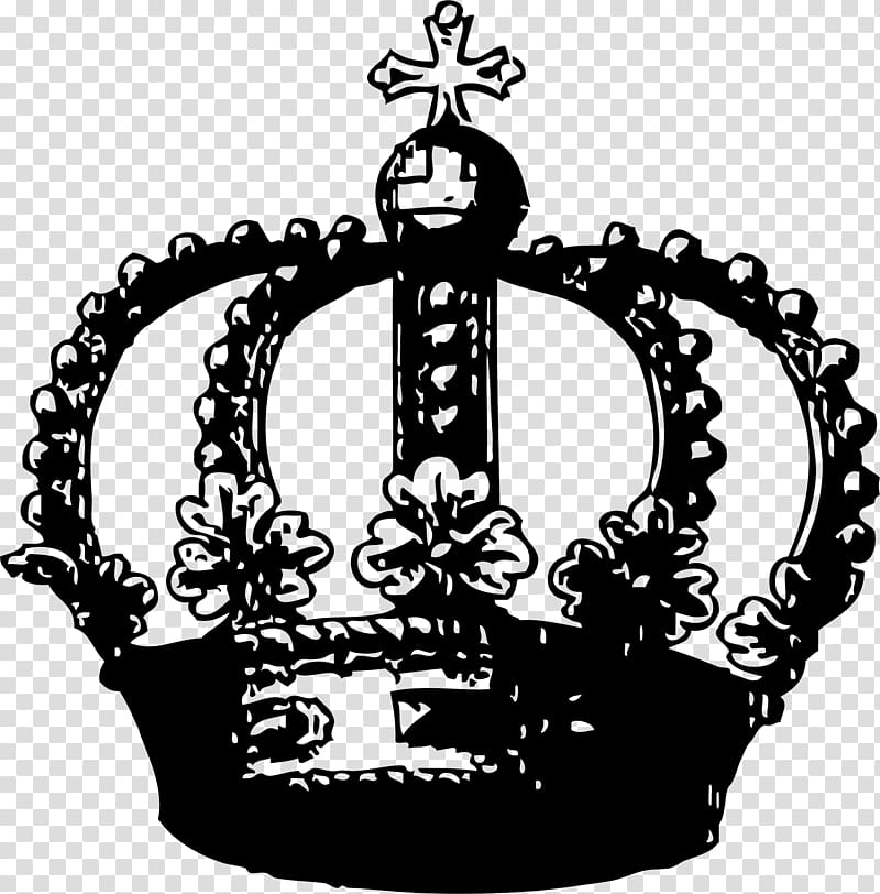 Crown Black and white , crown transparent background PNG clipart