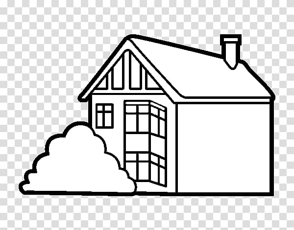 Drawing Coloring book House Painting, Modern House sckech transparent background PNG clipart