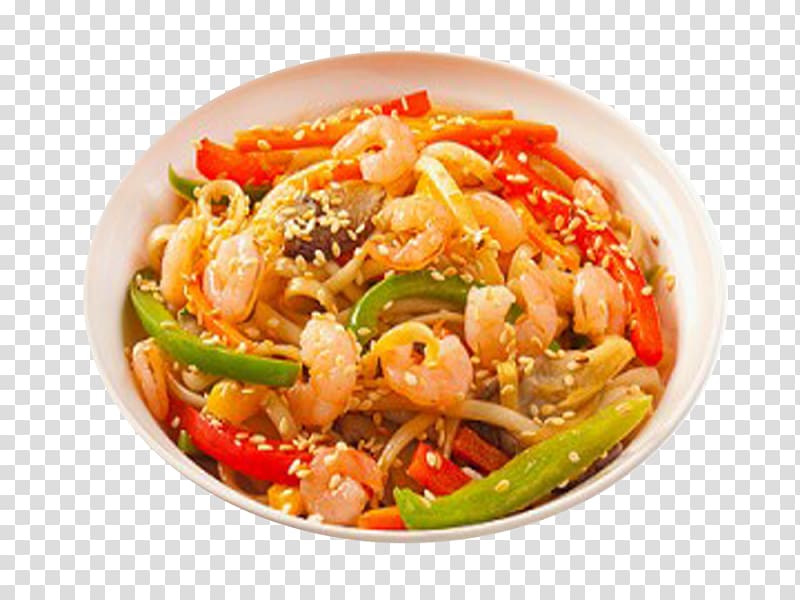 Lo mein Chow mein Chinese noodles Yaki udon Pad thai, sushi transparent background PNG clipart