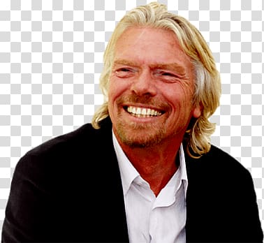 man wearing white dress shirt and black suit jacket, Richard Branson Smiling transparent background PNG clipart