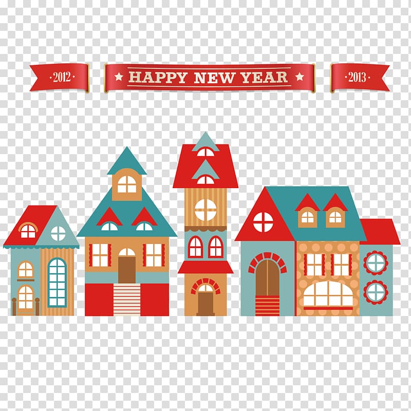 K11 Art Mail Christmas Illustration, Christmas town transparent background PNG clipart