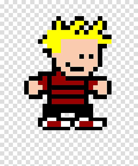 8-bit Calvin and Hobbes Sprite Scientific Progress Goes \'Boink\', calvin and hobbes transparent background PNG clipart