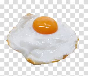 Fried Egg On White Background Stock Photo PNG Images