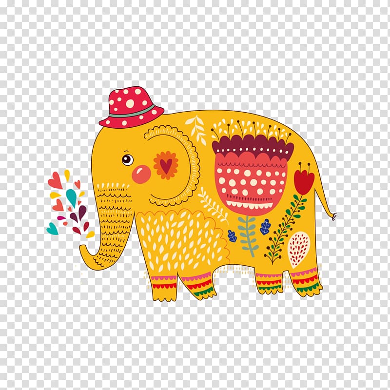 yellow elephant , African bush elephant Maasai Mara Indian elephant Lion, Elephant transparent background PNG clipart