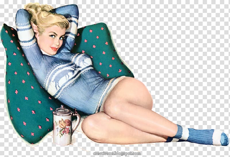 Pin-up girl Sweater girl Christmas jumper Art, others transparent background PNG clipart