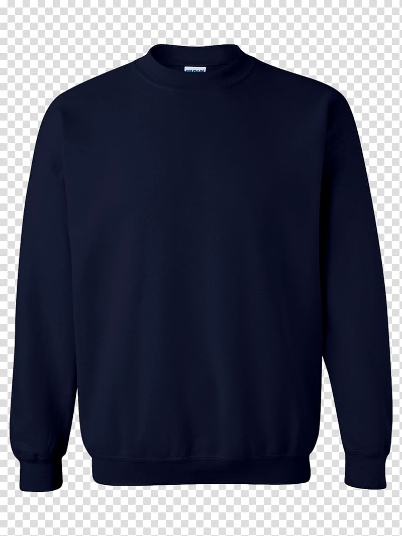 Blue crew-neck sweatshirt on blue surface, Hoodie T-shirt Sweater Crew ...
