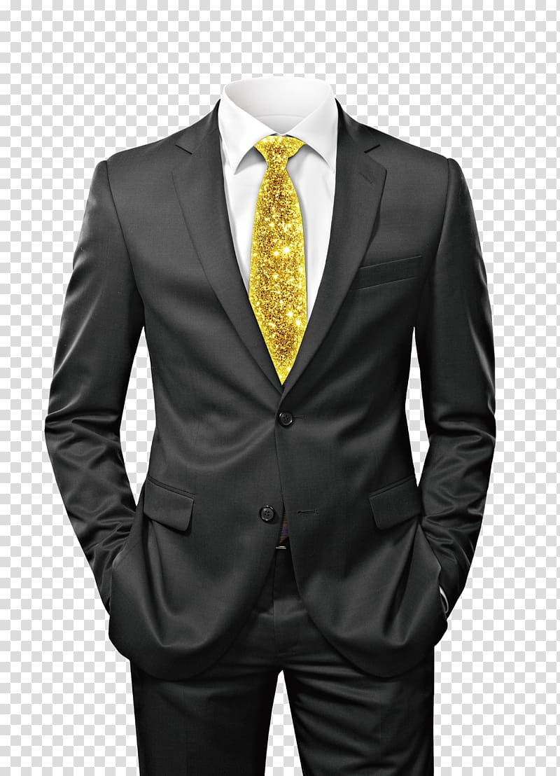 Suit Clothing Tuxedo, Black suit, men's black suit jacket transparent background PNG clipart