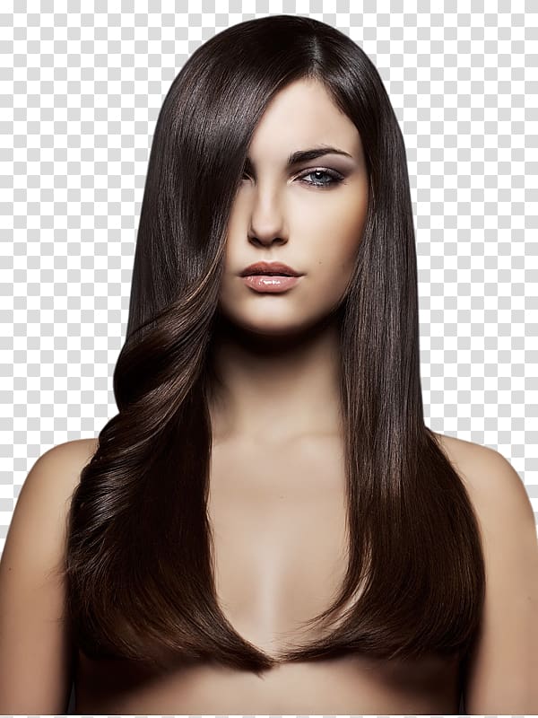 Long hair Hair coloring Layered hair Step cutting Brown hair, hair transparent background PNG clipart