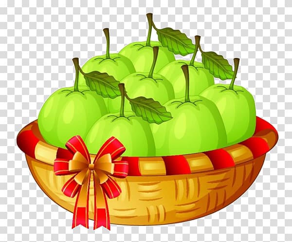 Mango Basket Drawing Illustration, Cartoon basket of apples transparent background PNG clipart
