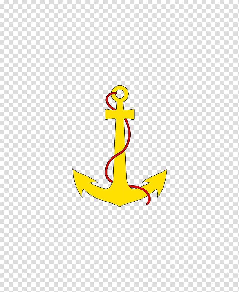 Anchor Anclaje Watercraft Yellow, Yellow anchor transparent background PNG clipart