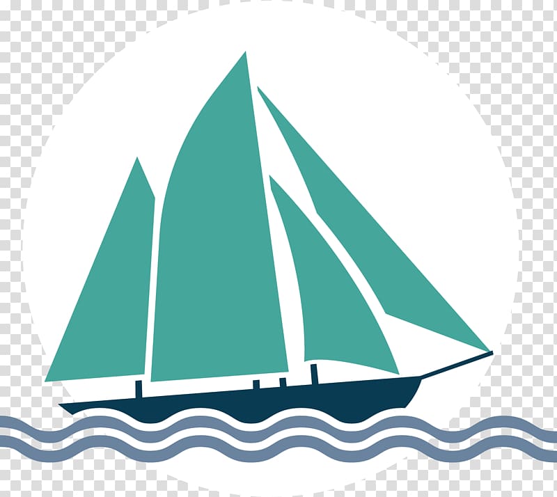 teal and black sailing boat , Sailboat Sailing Cartoon, Sailing boat in the sea transparent background PNG clipart