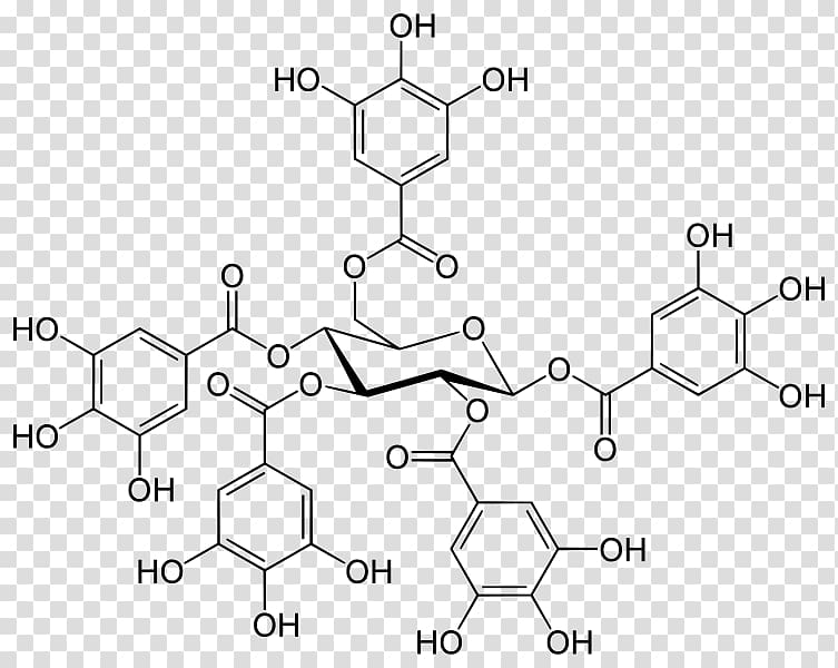 1,2,3,4,6-Pentagalloyl glucose Gallotannin Pentagaloil glukoza Ellagitannin, Punica granatum transparent background PNG clipart