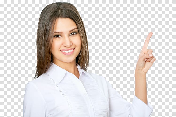 woman pointing with her left index finger, Businessperson Portrait , teacher transparent background PNG clipart