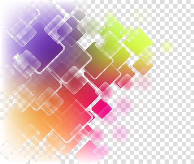 multicolored abstract illustration ], Abstract art , Colorful abstract geometric squares curve transparent background PNG clipart