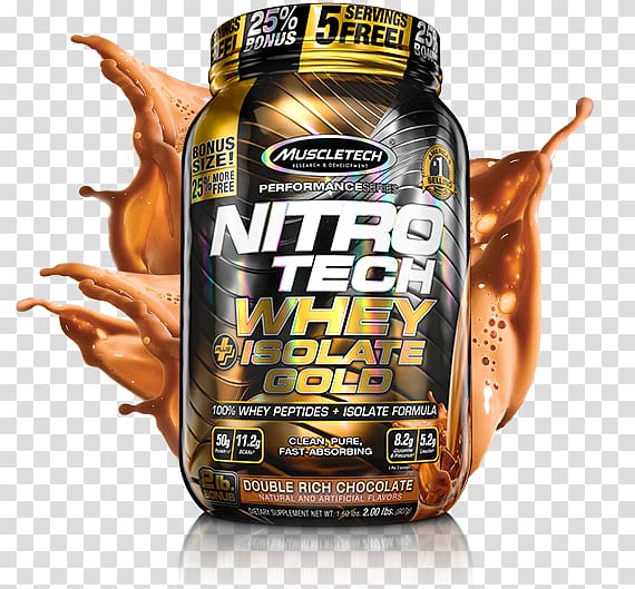 Dietary supplement MuscleTech Whey protein isolate, whey protein transparent background PNG clipart