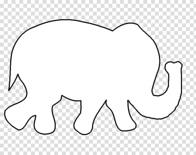 Horse Cat Lion Template Elephant, Elephant Outline transparent background PNG clipart