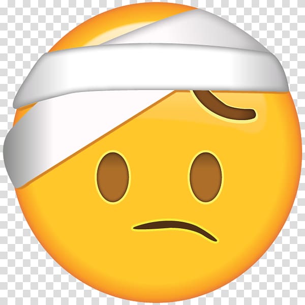 Emoji Bandage Emoticon Head Sticker, headache transparent background PNG clipart