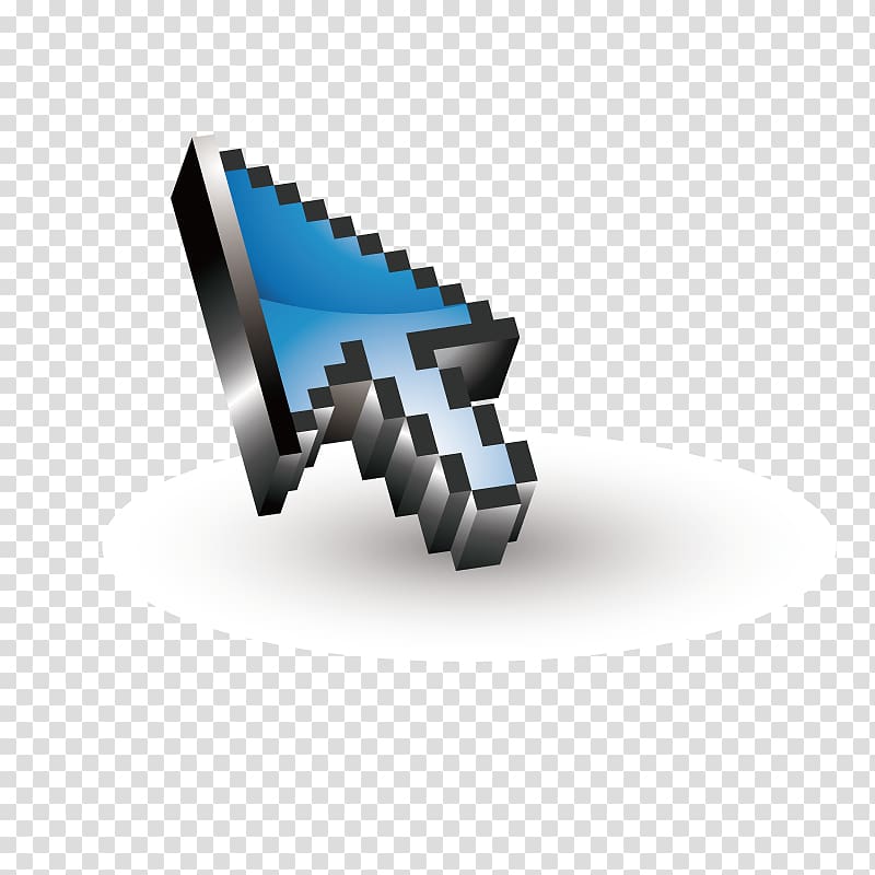 Pointer Cursor Computer mouse Arrow, Textured blue arrow transparent background PNG clipart