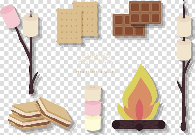 Camping Illustration, Barbecue Biscuits transparent background PNG clipart