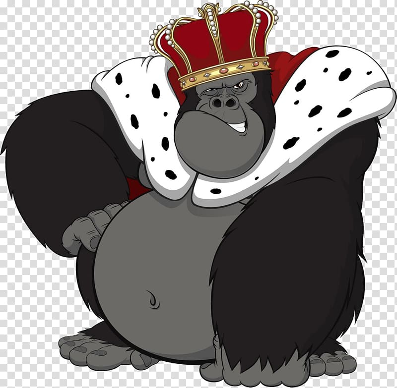 Gorilla King transparent background PNG clipart