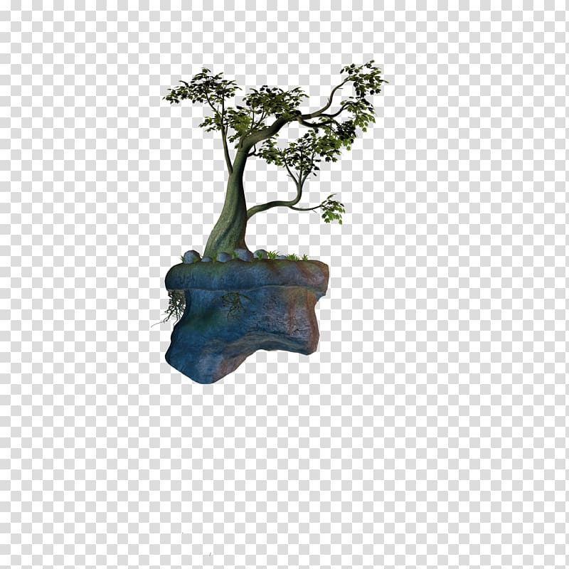 Floating island Tree, island transparent background PNG clipart
