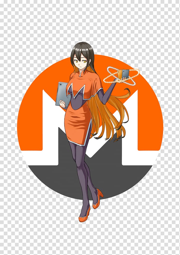 Monero Cryptocurrency Moe Dash Waifu, Anime transparent background PNG clipart